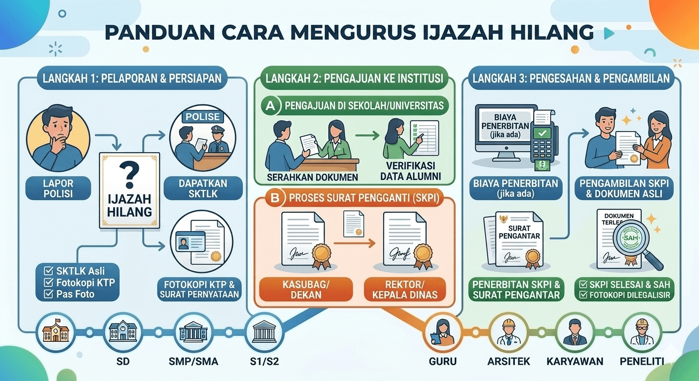 Cara Mengurus Ijazah Hilang, jasa ijazah, ijazah resmi https://infopendidikan.org/ cara verifikasi ijazah resmi